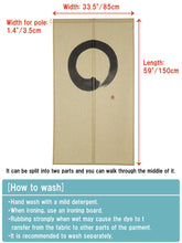 Load image into Gallery viewer, Noren Japanese Doorway Curtain Tapestry &quot;Enso: Zen Calligraphy&quot;
