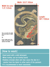 Load image into Gallery viewer, Noren Japanese Doorway Curtain Tapestry Ukiyoe &quot;Flying Dragon&quot;
