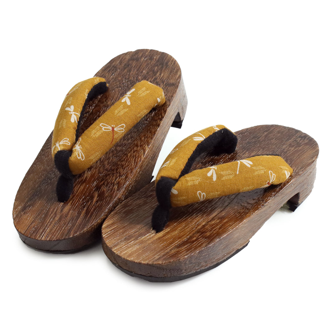 Kid's Wooden Geta (Japanese Sandals) for Japanese Traditional Kimono/Yukata: 16-17cm Tombo Dragonfly Mastered