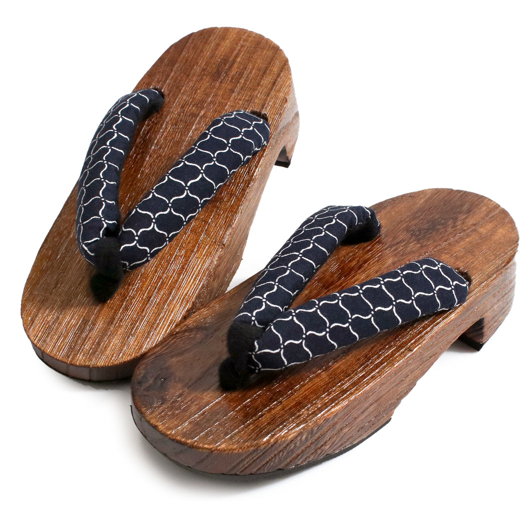 Kid's Wooden Geta (Japanese Sandals) 16-17cm Amime Net Black