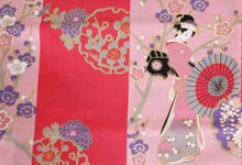 將圖片載入圖庫檢視器 Women&#39;s Easy Yukata / Kimono Robe : Japanese Traditional Clothes - &quot;GEISHA&quot; Beauty on Stripe Pink
