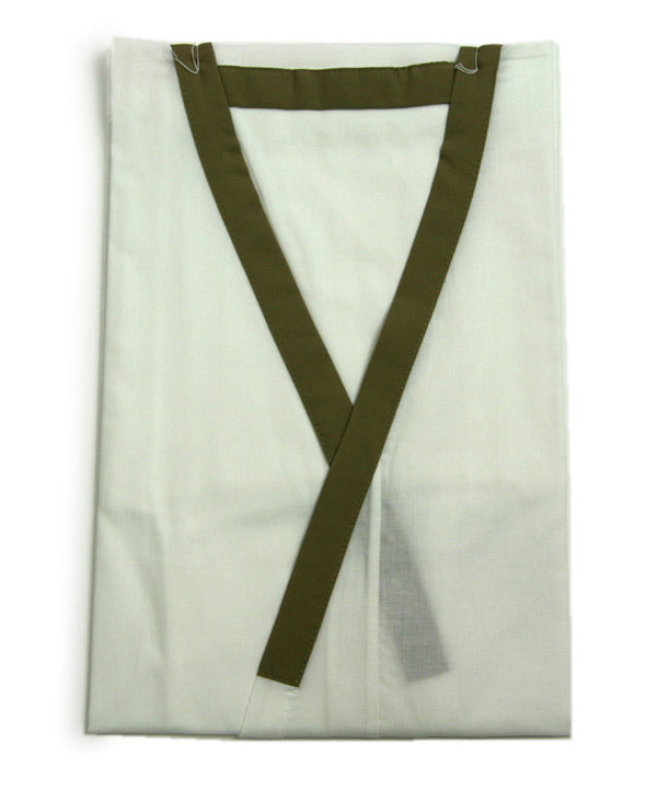 Men's Kimono Underwear Tops Hadagi for Japanese Traditional Kimono/Yukata - White Khaki Piping