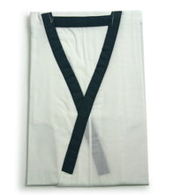 画像をギャラリービューアに読み込む, Men&#39;s Kimono Underwear Tops Hadagi for Japanese Traditional Kimono/Yukata - White Gray Piping
