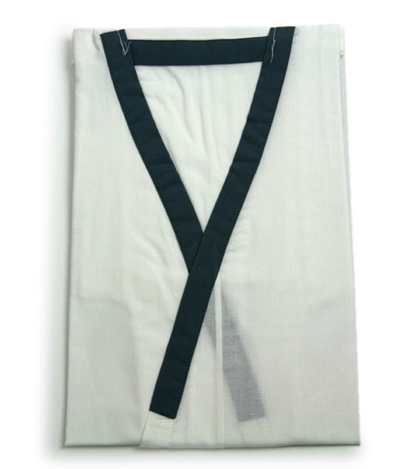 Men's Kimono Underwear Tops Hadagi for Japanese Traditional Kimono/Yukata - White Gray Piping
