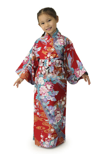 Girl's Easy Yukata / Kimono Robe : Japanese Traditional Clothes - Little 