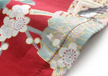 画像をギャラリービューアに読み込む, Girl&#39;s Easy Yukata / Kimono Robe : Japanese Traditional Clothes - Princess &amp; Peony Red
