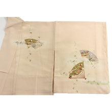 画像をギャラリービューアに読み込む, Ladies&#39; Silk Homongi Kimono: Japanese Traditional Clothes - Lined Pale Pink 155 - 165 cm
