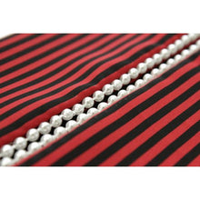 Load image into Gallery viewer, Ladies&#39; Polyester Layered Collar Red x Black Stripe Pearl Beads
