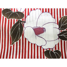 画像をギャラリービューアに読み込む, Ladies&#39; Yukata Hanhaba-Obi 2 Items Set :Japanese Traditional Clothes  - Red Stripe Camellia

