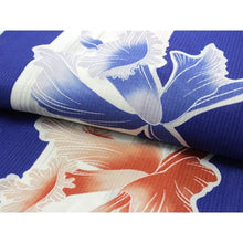 Load image into Gallery viewer, Ladies&#39; Yukata Hanhaba-Obi Set :Japanese Traditional Clothes  - Blue Stripe JUNKO KOSHINO
