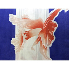 画像をギャラリービューアに読み込む, Ladies&#39; Yukata Hanhaba-Obi Set :Japanese Traditional Clothes  - Blue Stripe JUNKO KOSHINO
