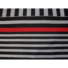 Load image into Gallery viewer, Ladies&#39; Hanhaba-Obi for Japanese Traditional Kimono - Reversible Gray Silver Red Stripe

