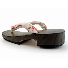 將圖片載入圖庫檢視器 Ladies&#39; Geta(Japanese Sandals) for Japanese Traditional Kimono/Yukata: Cream Arrow Feather Sakura Hanao 24 -25 cm
