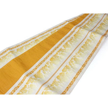 Load image into Gallery viewer, Women&#39;s Hanhaba-Obi for Japanese Traditional Kimono - Reversible Long Yellow Watuu
