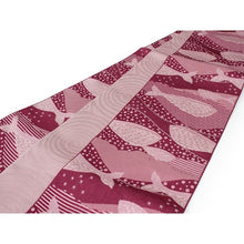 画像をギャラリービューアに読み込む, Women&#39;s Hanhaba-Obi for Japanese Traditional Kimono - Reversible Long Pink Whales
