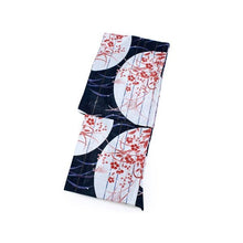 画像をギャラリービューアに読み込む, Ladies&#39; Ro Cotton Yukata: Japanese Traditional Clothes  - Navy Stripe Dot Autumn Leaves
