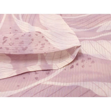 画像をギャラリービューアに読み込む, Ladies&#39; Summer Kimono  Japanese Traditional Clothes- Unlined  Purple white basho Leaves Misuzu Uta
