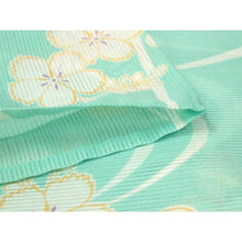將圖片載入圖庫檢視器 Ladies&#39; Summer Kimono Unlined Mint Green Running Water Nadeshiko L size
