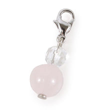 Load image into Gallery viewer, Mask Charm - White Crystal, Rose Quartz
