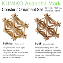 画像をギャラリービューアに読み込む, KUMIKO Asanoha Mark Coaster Ornament Set
