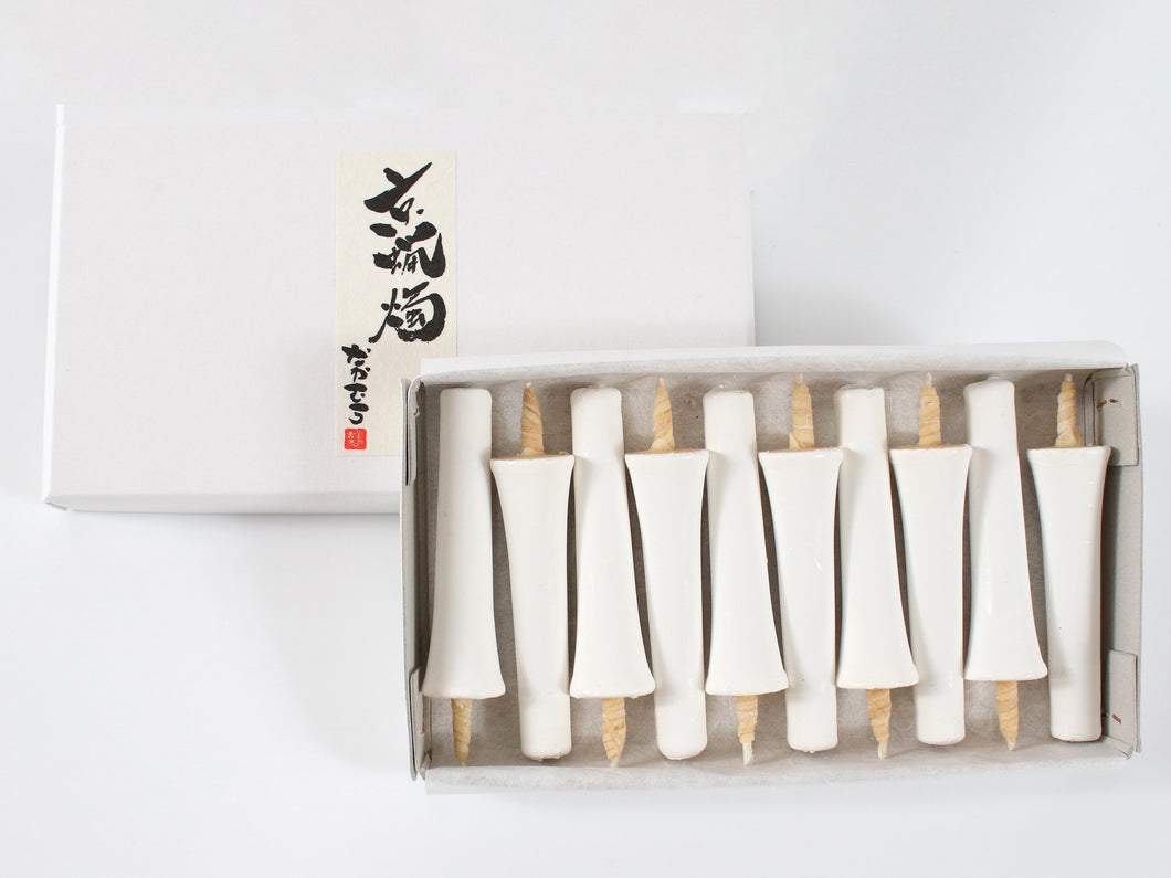 Japanese candle Ikari type Plain 2 monme 7.5cm 10 piece-set