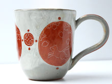 画像をギャラリービューアに読み込む, Kyoto Kiyomizu Ware Mug - Cat Design Red

