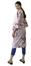 画像をギャラリービューアに読み込む, Women&#39;s Happi Coat: Kimono Robe - Plum &amp; Bush Warbler Pink
