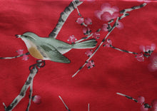 画像をギャラリービューアに読み込む, Women&#39;s Happi Coat: Kimono Robe - Plum &amp; Bush Warbler Red
