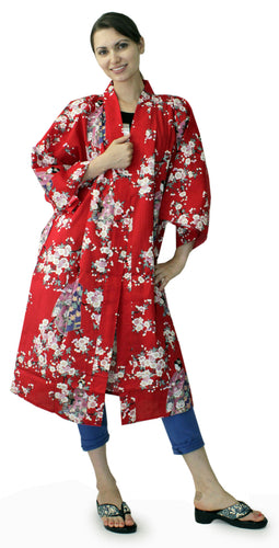 Women's Happi Coat: Kimono Robe - Lovely 