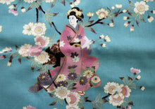 画像をギャラリービューアに読み込む, Women&#39;s Happi Coat: Kimono Robe - Lovely &quot;Maiko&quot; Turquois
