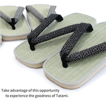 画像をギャラリービューアに読み込む, Men&#39;s Tatami setta (tatami sandals) 3L size, Inden pattern, Random Hanao (thong) pattern
