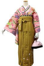 Load image into Gallery viewer, Women&#39;s Washable Two-Shaku-Sleeve Kimono : Japanese Traditional Clothes- Pink Tatewaku Temari Ball
