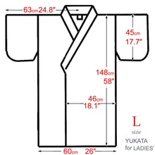 画像をギャラリービューアに読み込む, Women&#39;s Easy Yukata / Kimono Robe :  Japanese Traditional Clothes - Peony &amp; Beauty Navy
