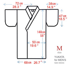 画像をギャラリービューアに読み込む, Men&#39;s Easy Yukata / Kimono Robe : Japanese Traditional Clothes - Robe Koi Fish Navy

