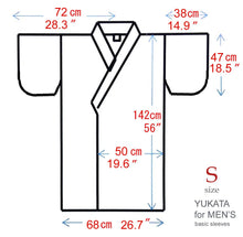 画像をギャラリービューアに読み込む, Men&#39;s Easy Yukata / Kimono Robe : Japanese Traditional Clothes - Robe Diamond Pattern

