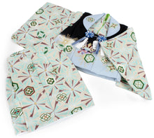 画像をギャラリービューアに読み込む, Baby Separate Kimono 3 Item Set : Japanese Traditional Clothes- White x Blue
