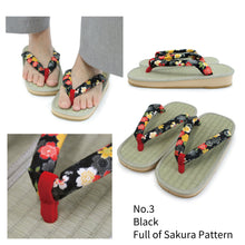Load image into Gallery viewer, Women&#39;s Tatami setta (tatami sandals) M/L size,Square shape,4 patterns
