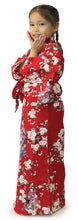 將圖片載入圖庫檢視器 Girl&#39;s Easy Yukata / Kimono Robe : Japanese Traditional Clothes - Lovely &quot;Maiko&quot; Red
