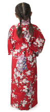 將圖片載入圖庫檢視器 Girl&#39;s Easy Yukata / Kimono Robe : Japanese Traditional Clothes - Lovely &quot;Maiko&quot; Red
