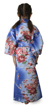画像をギャラリービューアに読み込む, Girl&#39;s Easy Yukata / Kimono Robe : Japanese Traditional Clothes - Dolls in Color Gradation Blue
