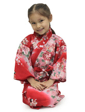 將圖片載入圖庫檢視器 Girl&#39;s Easy Yukata / Kimono Robe : Japanese Traditional Clothes - Dolls in Color Gradation Red
